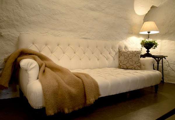 Fransk vit soffa